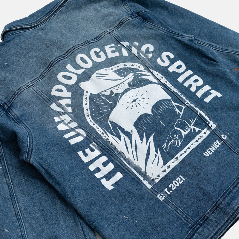 Custom Paint Splattered Jean Jacket